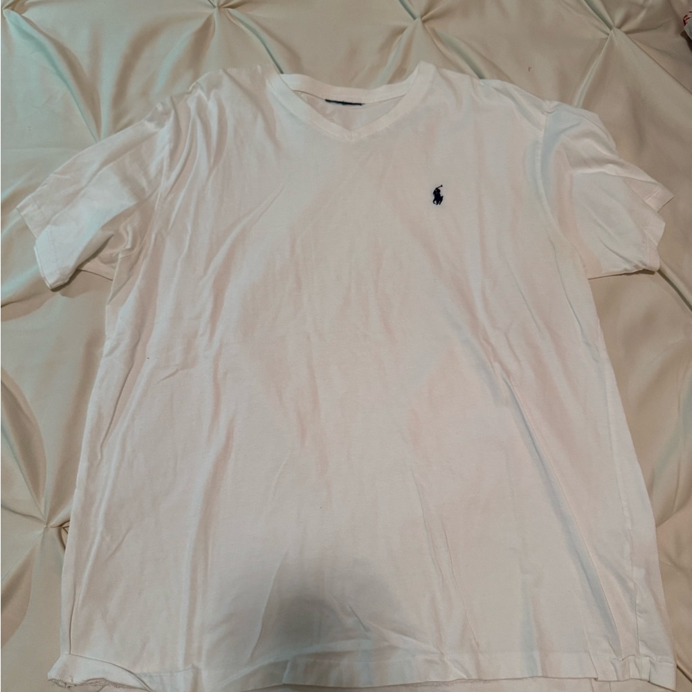 Polo by Ralph Lauren Men's Classic White VNeck Tee